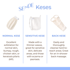 back exfoliating kese scrub | for hard to reach areas - Kese - SENDE Quality Body-Care