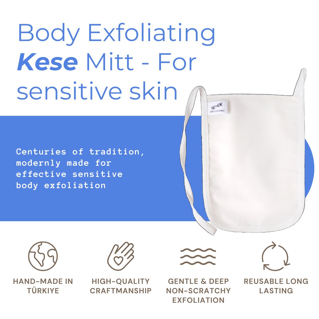 body exfoliating mitt kese | for sensitive, delicate skin, and eczema - kese - SENDE Quality Body-Care