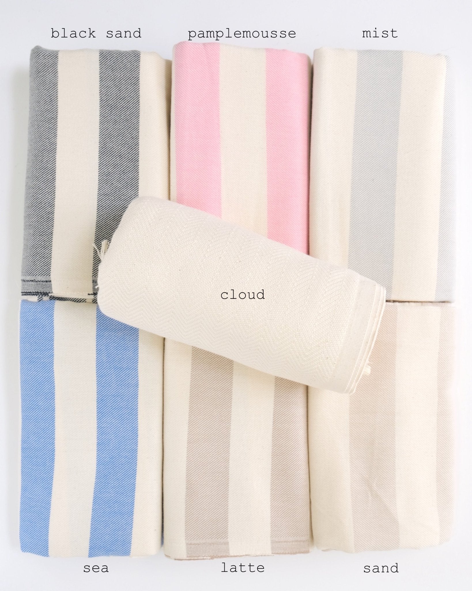 SENDE premium organic and ecru turkish cotton peshtemal towel colour selection