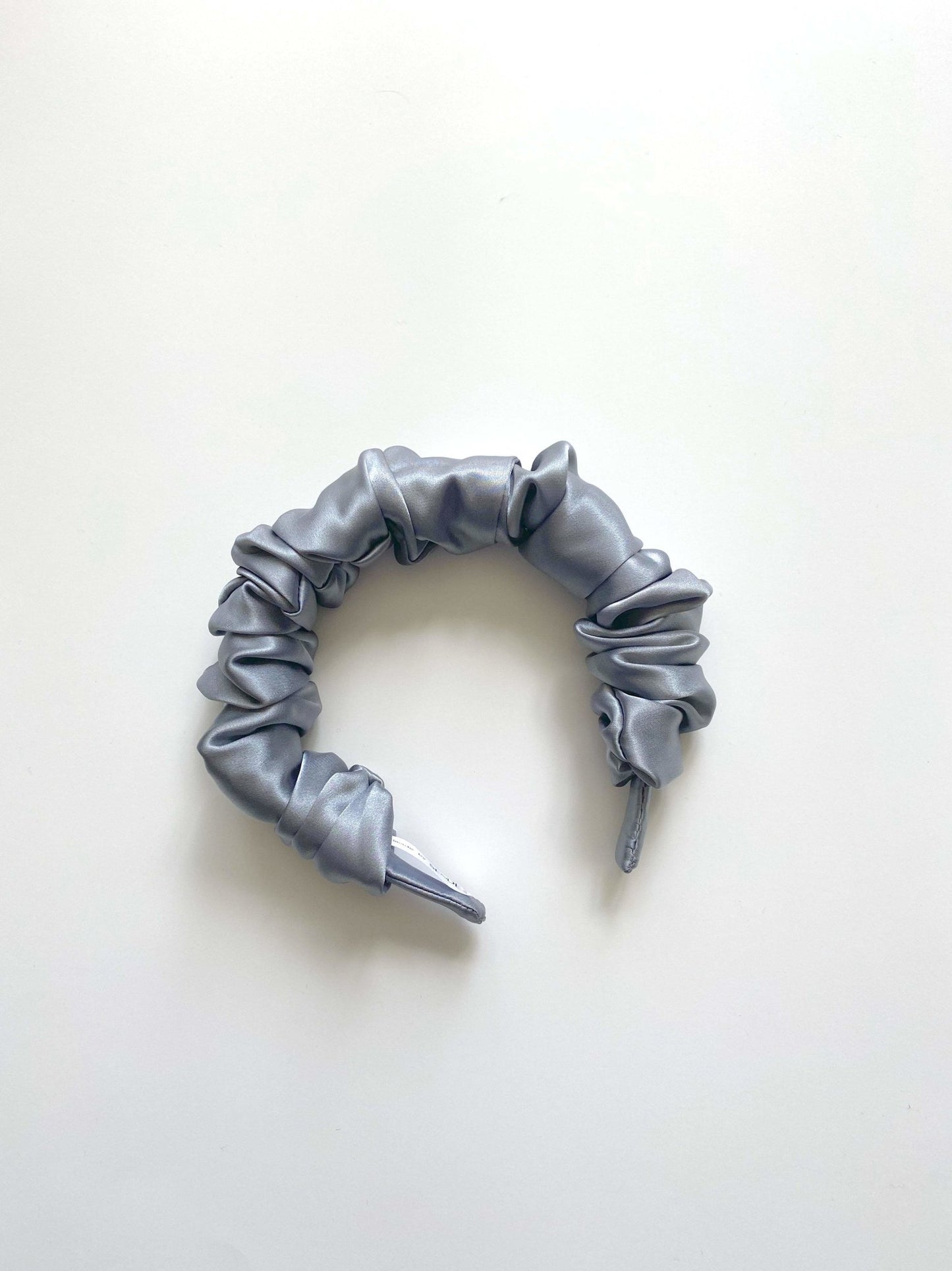 stormy grey satin headband - sende self-care essentials