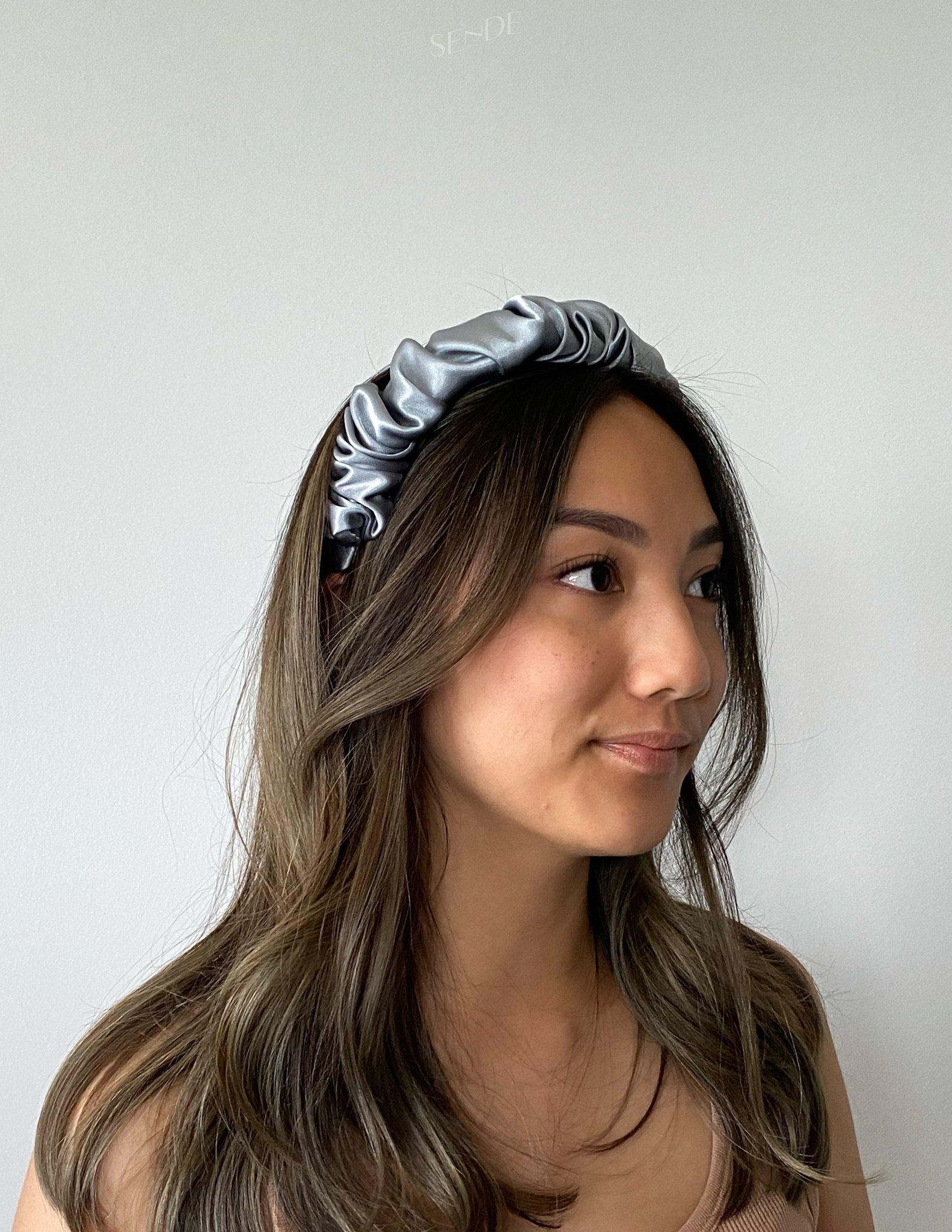 Stormy Grey Handmade Headband sende 