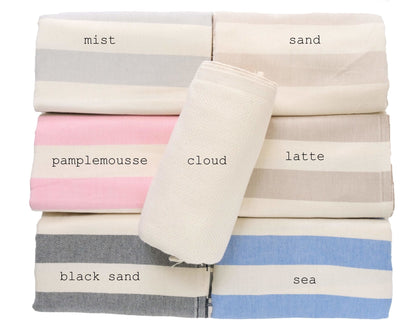 SENDE premium organic and ecru turkish cotton peshtemal towel colour selection